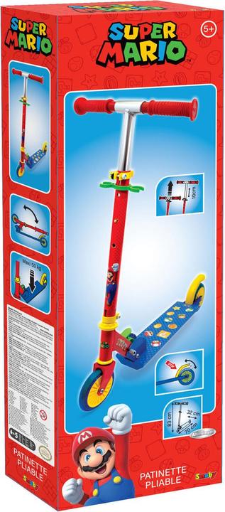 Actual product image Smoby Super Mario Scooter with Brake, Foldable