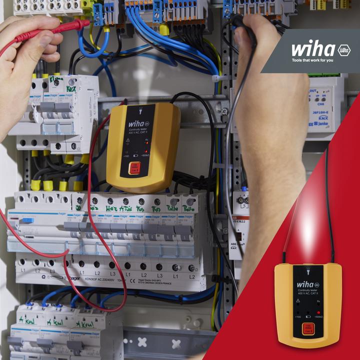 Productafbeelding Wiha Continuïteitstester tot 400 V AC, CAT II, incl. 2x AAA batterijen (CAT II 600V)
