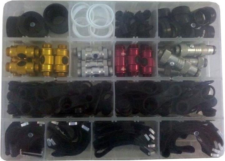 Lezyne Spare Parts Tackle Box FOR FOOT AND HAND PUMPS Rubber Caps, Straps etc, Y8 Parts, 1-RP-TBOX-V4