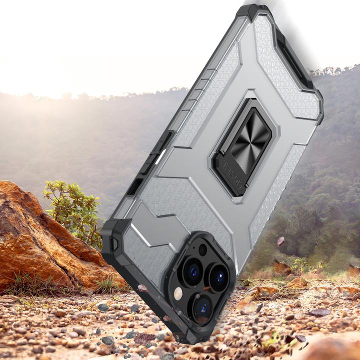Produktbild Hurtel Crystal Ring Case Kickstand Tough Rugged Cover for iPhone 13 Pro black (Apple iPhone 13 Pro)