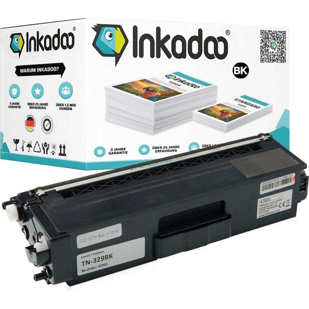 Inkadoo, Toner, Toner kompatibel zu Brother TN-329BK Toner, schwarz Schwarz (BK)