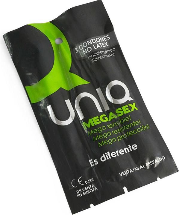 Uniq Megasex Latex Free Sensitive Condoms 3 Units (3 pcs)