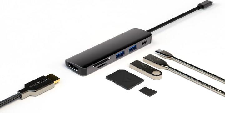 Produktbild 4smarts 6in1 Hub mit DeX-Funktion (USB-C, 6 Ports)