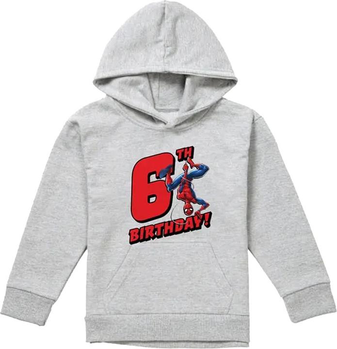 Produktbild Spiderman Kapuzenpullover Zum Überziehen meliert 6 Geburtstag (128)