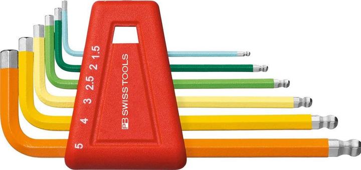 Actual product image PB Swiss Tools Hexagon angle pin spanner set