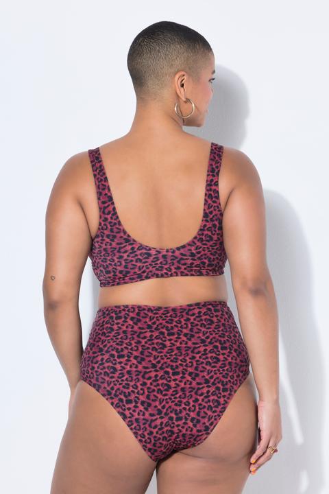 Image du produit Studio Untold Haut de bikini drapé, bonnets souples, imprimé léopard coloré (48)