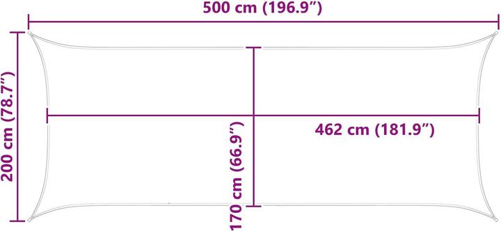 Produktbild vidaXL Outdoor Sonnenschutz Markise (500 x 200 cm)
