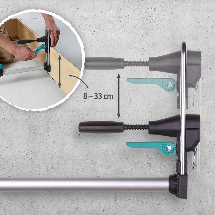 Produktbild wolfcraft 1 Türfutter-Montageset PRO 8-tlg. (1000 mm)