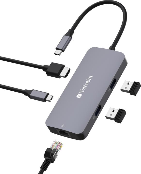 Produktbild Verbatim USB-C Pro Multiport Hub 5 Port CMH-05 32150 (USB-C, 5 Ports)