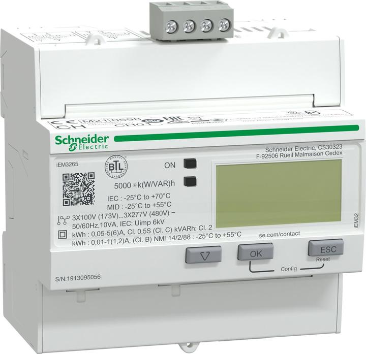 Schneider Electric iEM3265 meter CT BACnet 1 digital I/O
