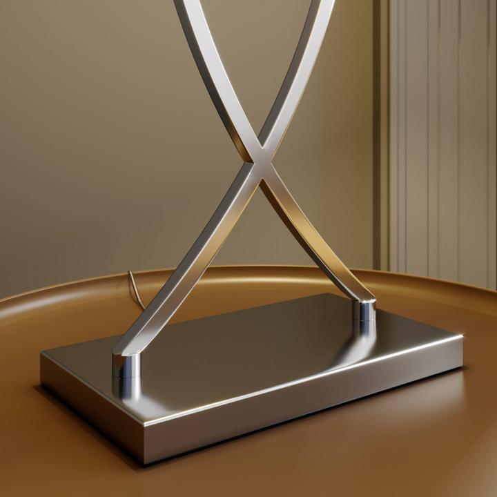 Actual product image Lucande Evaine table lamp Chrome/White (E27)