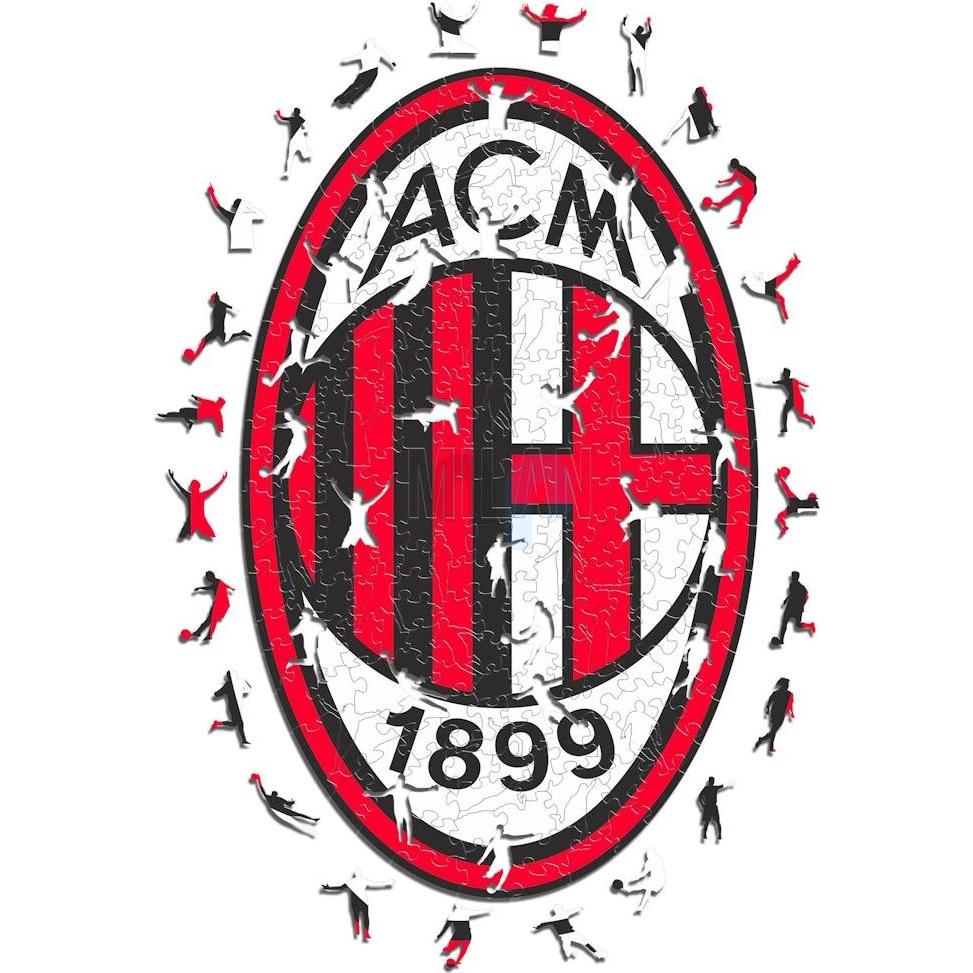 Thumbnail - Iconic AC Milan - Logo - Holz Puzzle Grösse L (500 Teile) (500 Teile)
