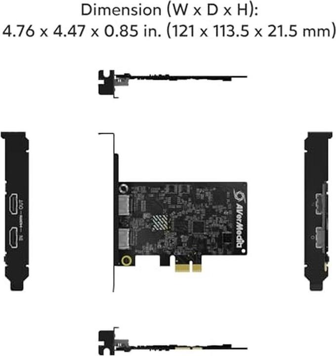 Actual product image AVerMedia Video Capture Card, Live Streamer Ultra HD (GC571) (Mini PCI Express)