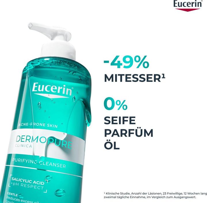 Actual product image Eucerin Dermopure Clinical Reinigungsgel porenverfeinernd 400 ml (Cleansing gel, 400 ml)