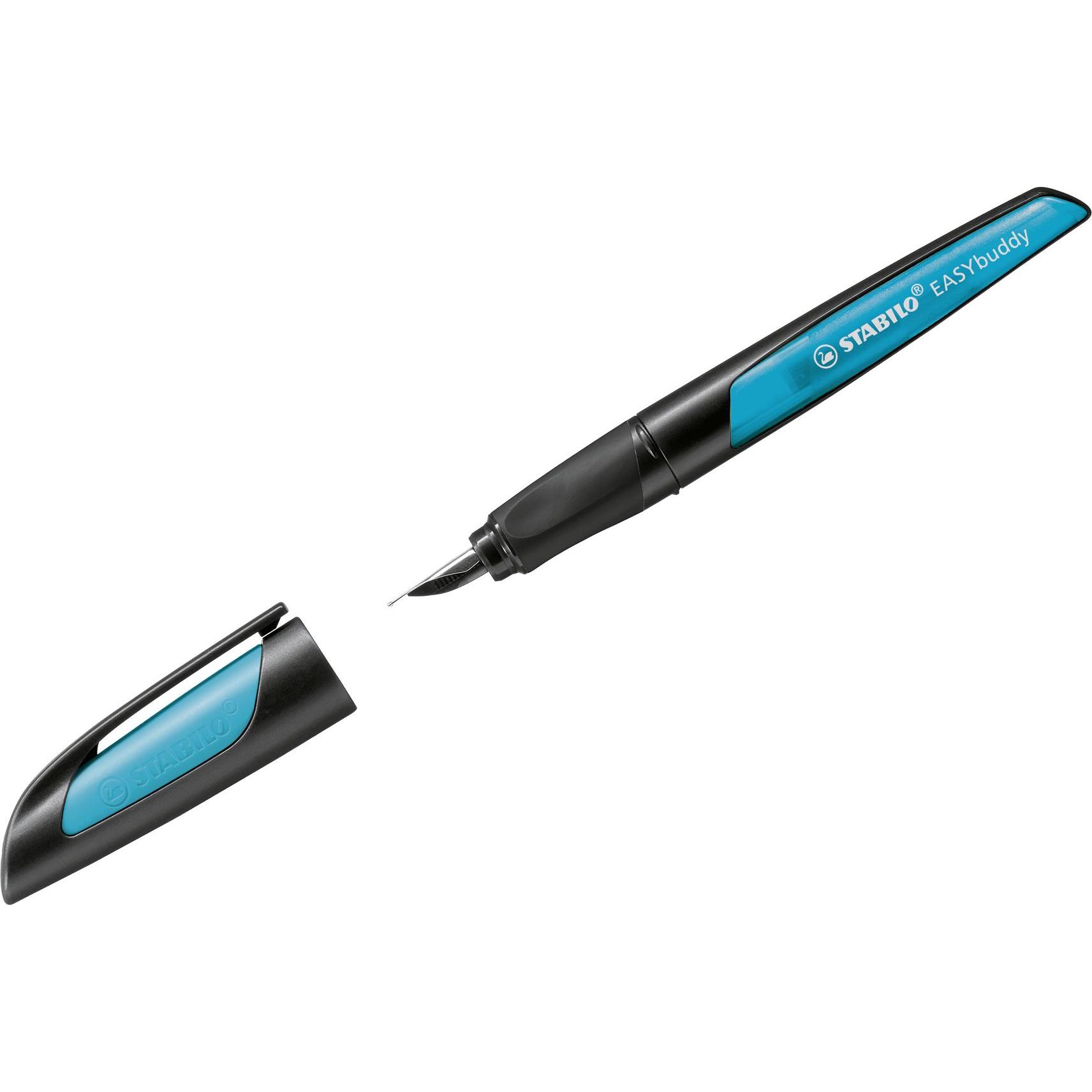 STABILO, Schreibstifte, EASYbuddy Schulfüller mit Standard-Feder (Schwarz, Blau, 1 x)
