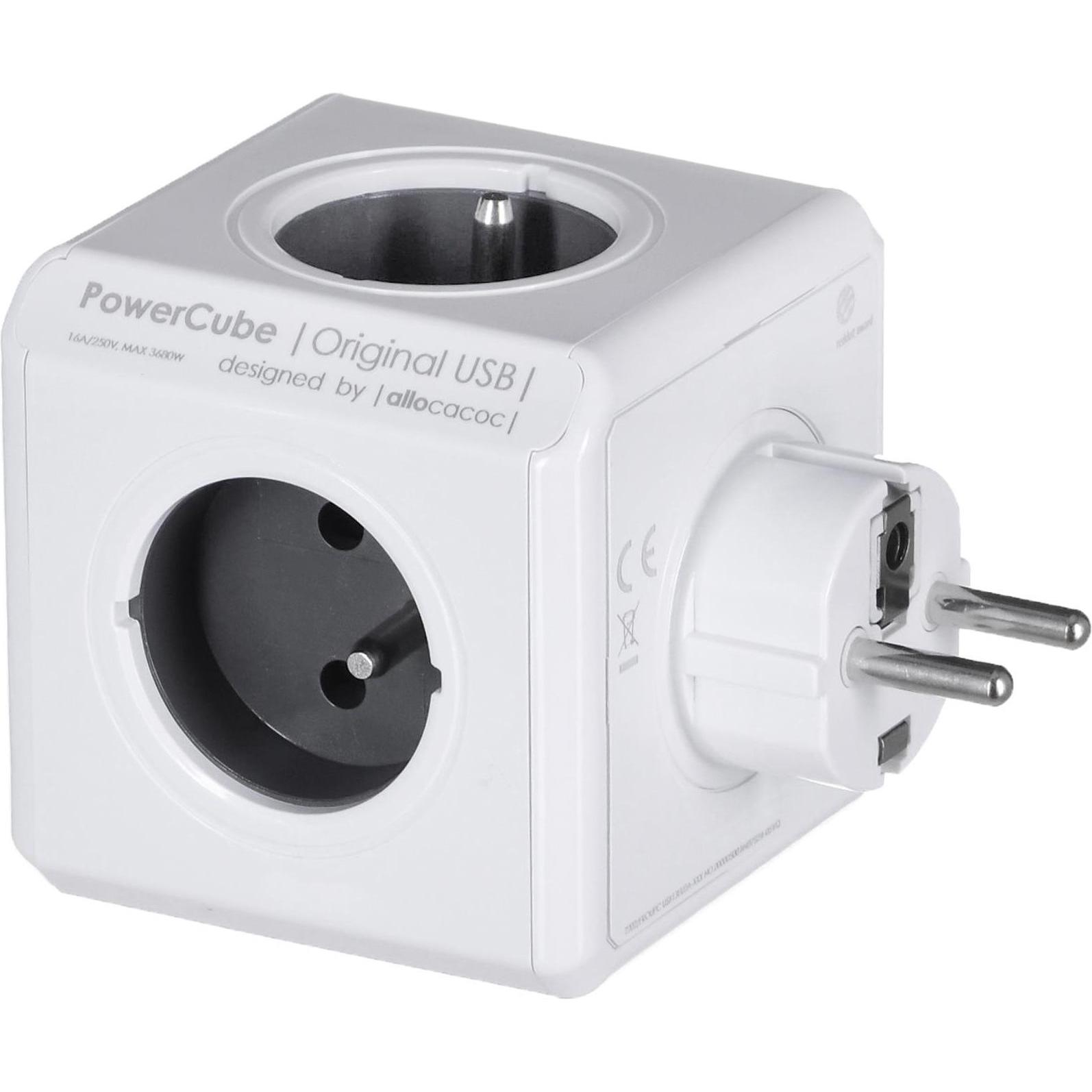 Allocacoc, Steckdosenleiste, PowerCube Original Duo (4 x, CEE 7/5)