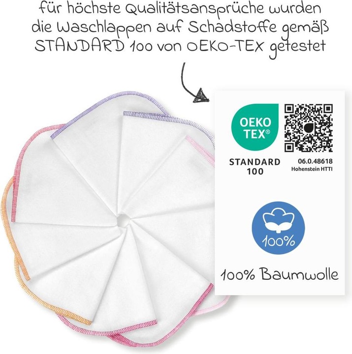 Produktbild Makian Moltontücher Molton Flanell Baby Waschlappen 9er Pack 30 x 30 cm (30 cm, 30 cm)