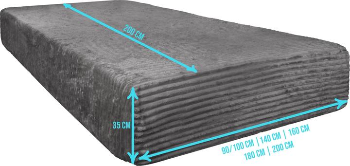 Immagine prodotto Aspero Spannbettlaken aus Streifen-Flanell Parana (200 x 200 cm)