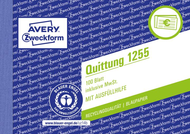 Produktbild Avery RecyclingÂ Quittung inkl. MwSt. (100 x)