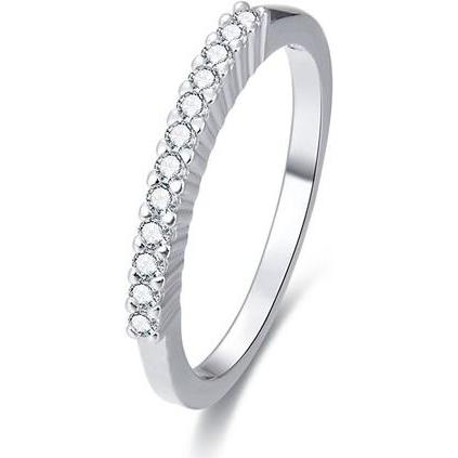 Beneto, Anello, Anello in argento con cristalli AGG187 - Circuito: 62 mm, (62)