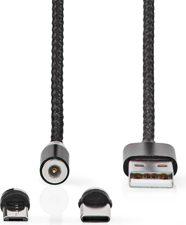 Immagine prodotto Nedis Cavo USB USB 2.0 USB-A maschio USB Micro-B maschio/USB-CT maschio Nessun trasferimento dati (2 m, USB 2.0)