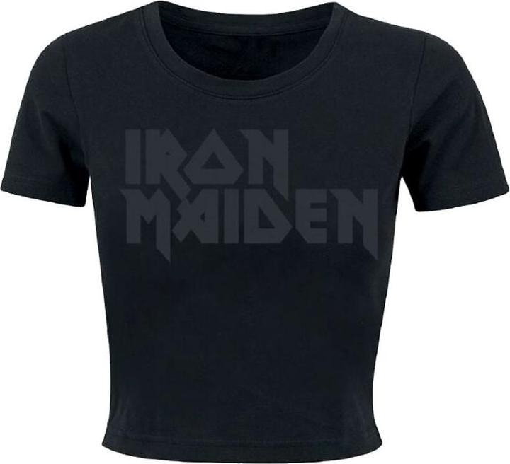 Produktbild Iron Maiden Black On Black Logo (S)