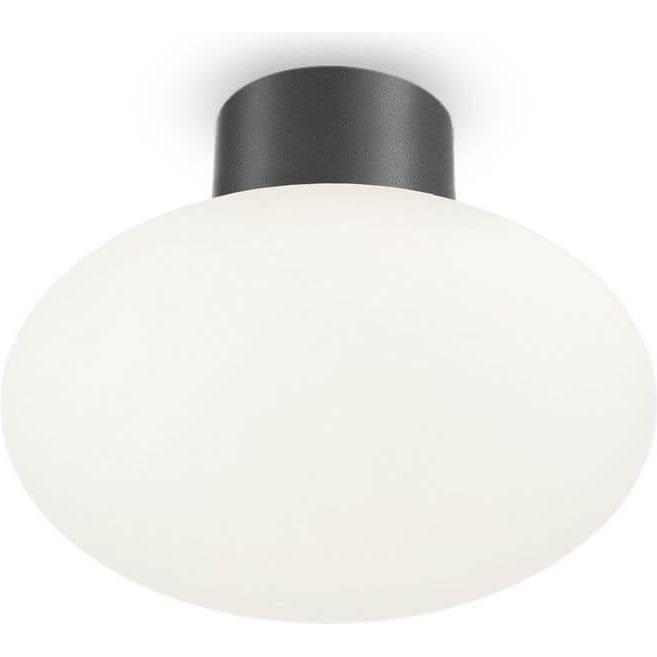 Ideal lux, Wandleuchte + Deckenleuchte, CLIO Deckenleuchte E27 ⌀90mm dimmbar Anthrazit IP44 148861 (E27)