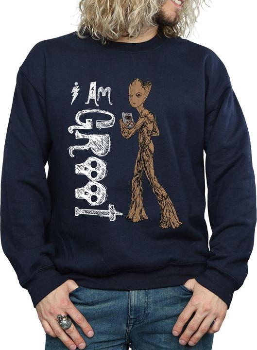 Actual product image Mens Avengers Infinity War I Am Teenage Groot Sweatshirt (3XL)