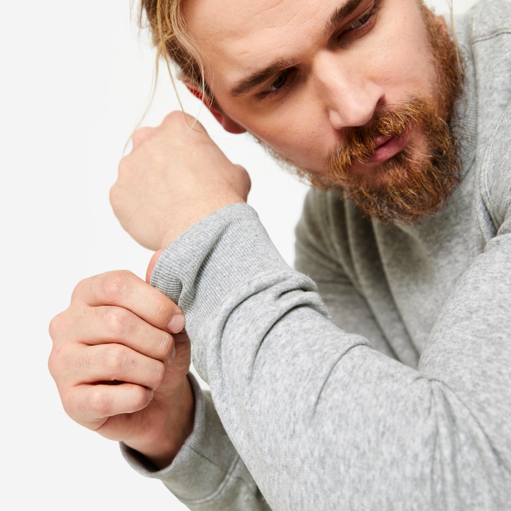 Produktbild Domyos Sweatshirt Herren warm Baumwollgewebe - grau (XL)