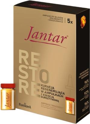 Produktbild Farmona Jantar Ampoule Treatment With Amber Essence For Very Damaged And Weakened Hair 5X5Ml (5 ml)