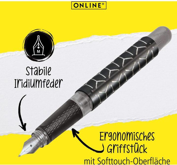 Image du produit Online Stylo plume College Silver M (Bleu)