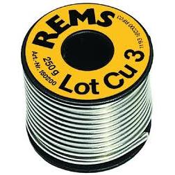 Rems 160200 R 160200 250 g Spule Weichlot-Draht Sn97Cu3, ISO 9453:2014, Dm, Accessori per saldatore, Verde