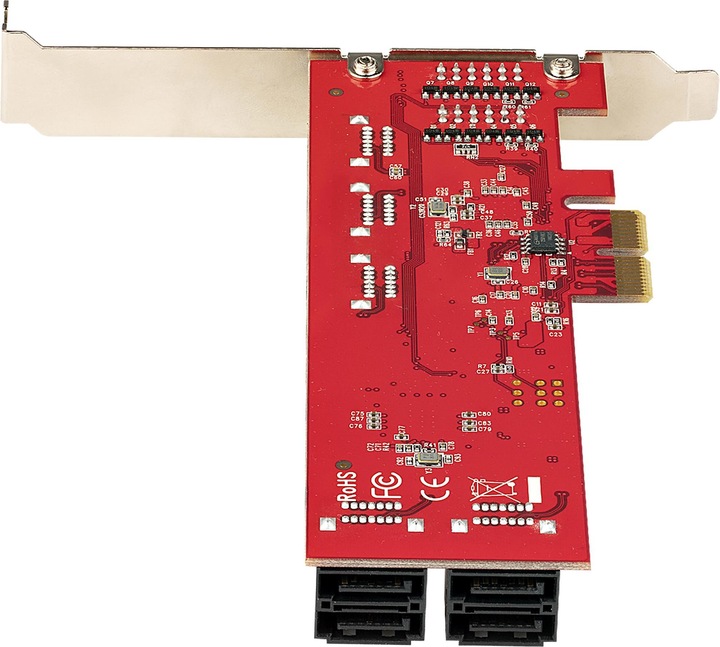Actual product image StarTech com Carte PCI Express SATA 10 ports - Carte Contrôleur PCIe SATA - 6Gbps - ASM1166 Non-Raid