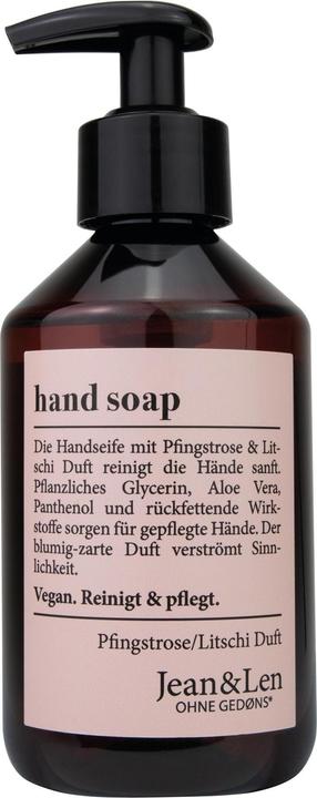 Jean & Len Savon pour les mains Pivoine et Litchi (Savon liquide, 250 ml)
