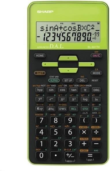 Image du produit Sharp EL-531TH Calculator Green Blister (SH-EL531THBGR) (Piles)