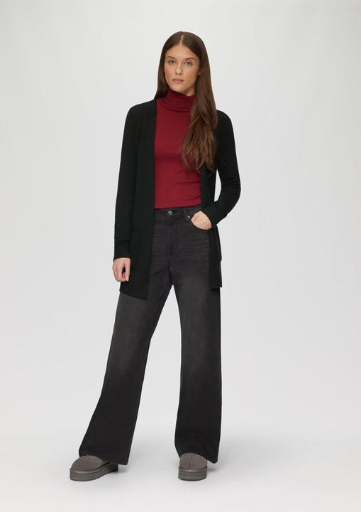 Actual product image S.Oliver Strickjacke Lange Strickjacke mit Rippbündchen (40)
