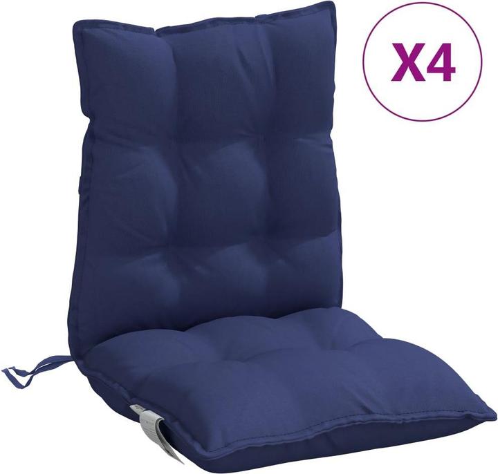 Actual product image vidaXL Low backrest cushions 4 pcs. Oxford fabric (100 x 50 x 7 cm)