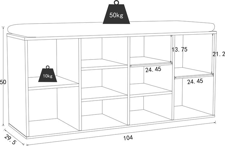 Produktbild VCM Hinsol (104 x 30 x 50 cm)