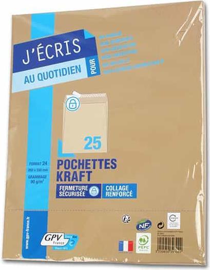 Image du produit GPV Pochettes d'expédition, 24, 260 x 330 mm, autocollantes (25 pcs)