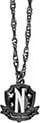 Actual product image Cinereplicas Wednesday Necklace with Pendant Nevermore Academy Black