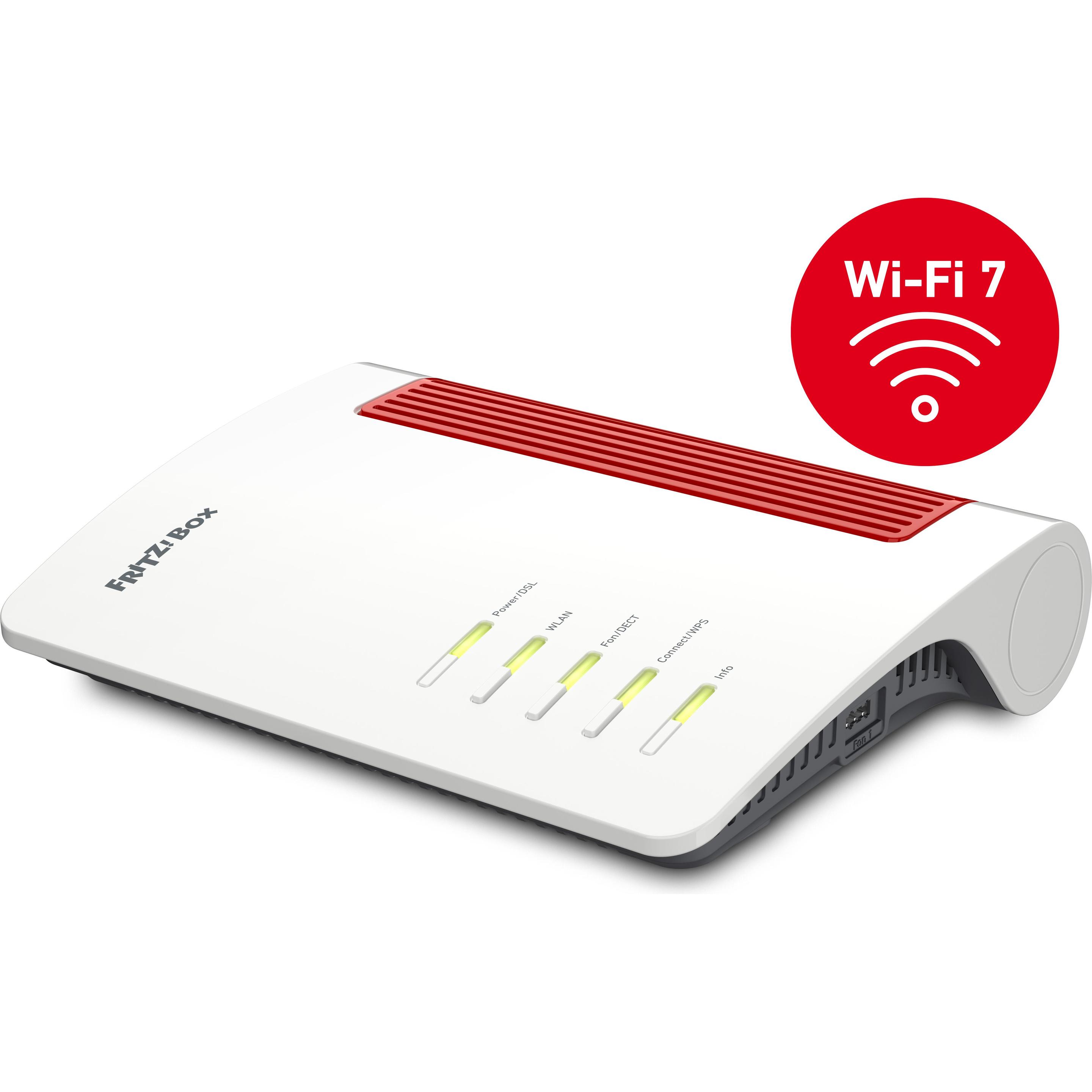 AVM FRITZ!Box 7690 (DE-Version), Router, Weiss, Rot