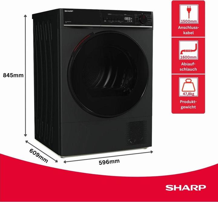 Immagine prodotto Sharp KD-WNHB0S9GAC (10 kg, A destra)