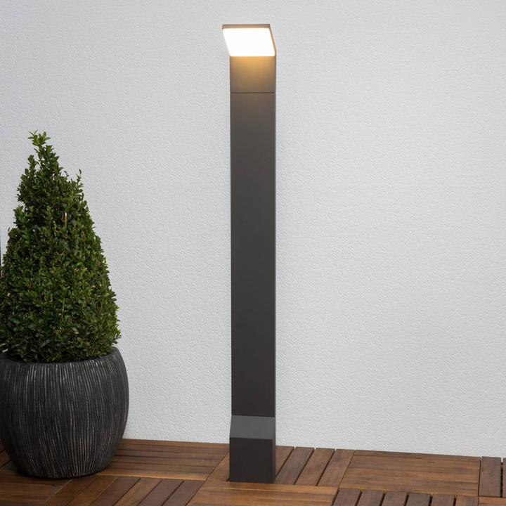 Actual product image Lucande Nevio LED garden light H100 Graphite (680 lm, IP54)