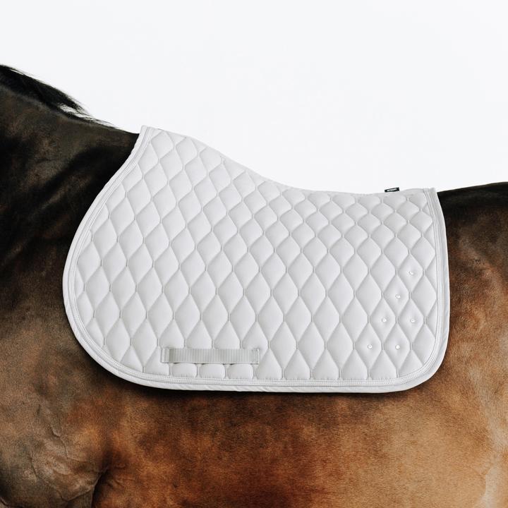 Fouganza Tapis de selle équitation strass Cheval et Poney - 500 gris