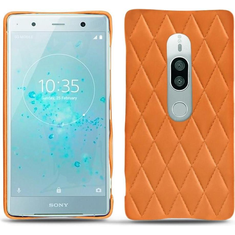 Thumbnail - Noreve Lederschutzhülle (Sony Xperia XZ2 Premium), Smartphone Hülle, Orange