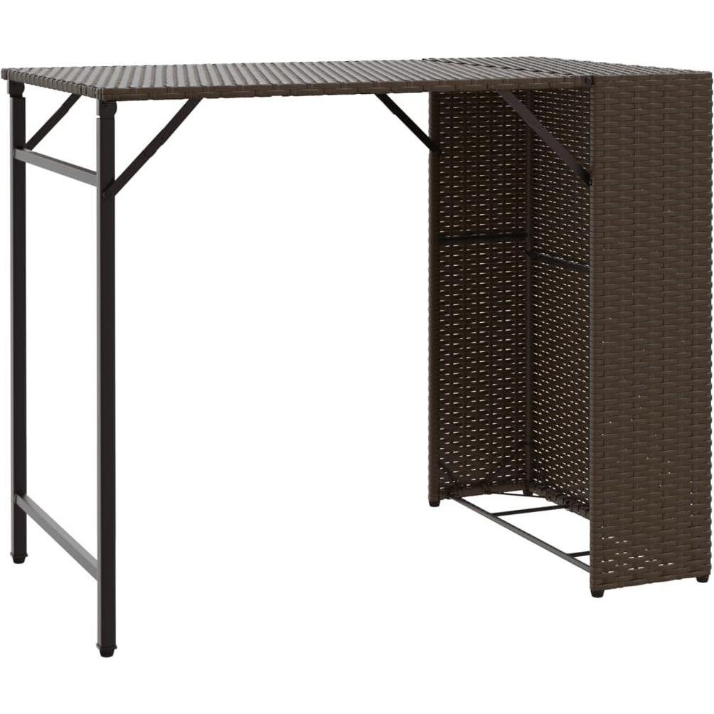 Thumbnail - VidaXL, Gartentisch + Balkontisch, Gartenmöbel Essgruppe Gartengarnitur 5-tlg. Klappbar Braun Poly Rattan (55 cm)