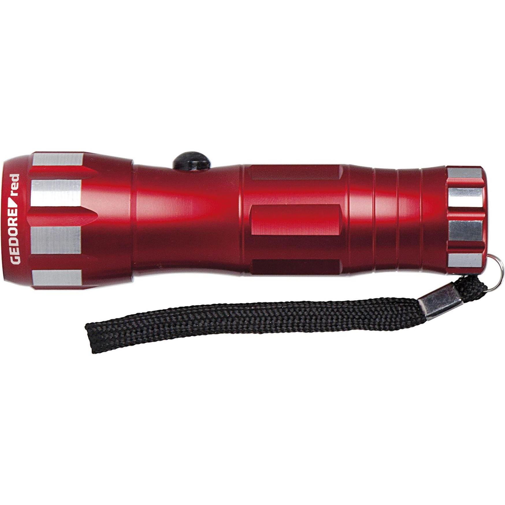 Gedore Red, Taschenlampe, red R95300017 Taschenlampe 1xLED Weite 25-30m 3xAAA Aluminum (13 cm, 60 lm)