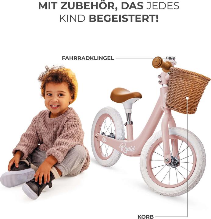 Produktbild KinderKraft Laufrad RAPID 2 PINK (11.81")
