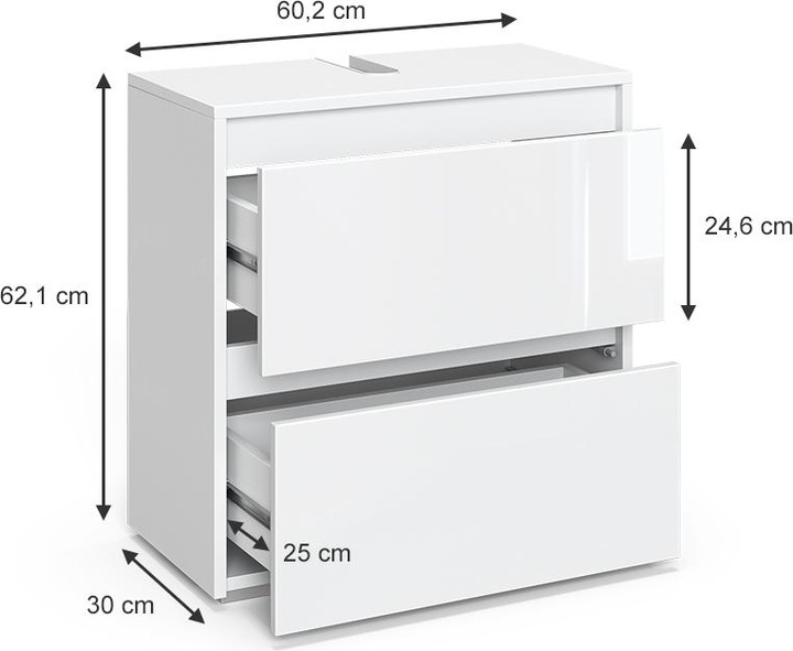 Actual product image Vicco Majest (60 x 30 x 62 cm)