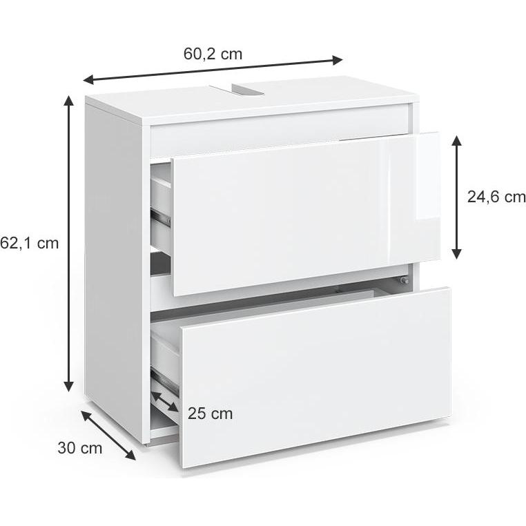 Thumbnail - Vicco, Waschbeckenunterschrank, Majest (60 x 30 x 62 cm)
